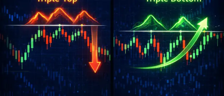 «Тройная вершина/Тройное дно». Валютные горы Форекс Часть 2