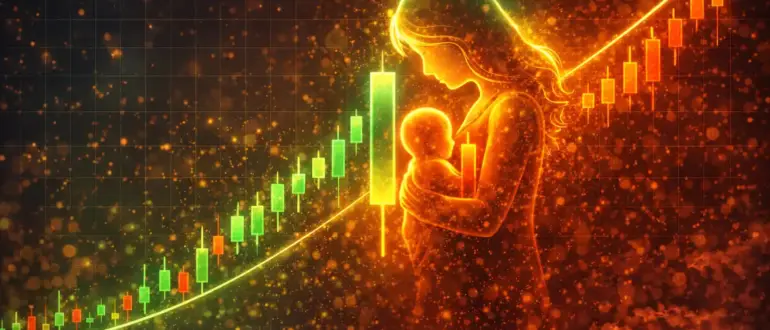 Паттерн «Харами» и тренд: мать и дитя.