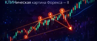 Паттерн «Растущий клин». КЛИНическая картина Форекса — II