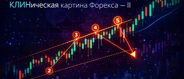 Паттерн «Растущий клин». КЛИНическая картина Форекса — II